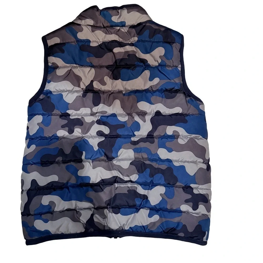 Gymboree Blue Camo Puffer‎ Vest-NWOT-5/6 size